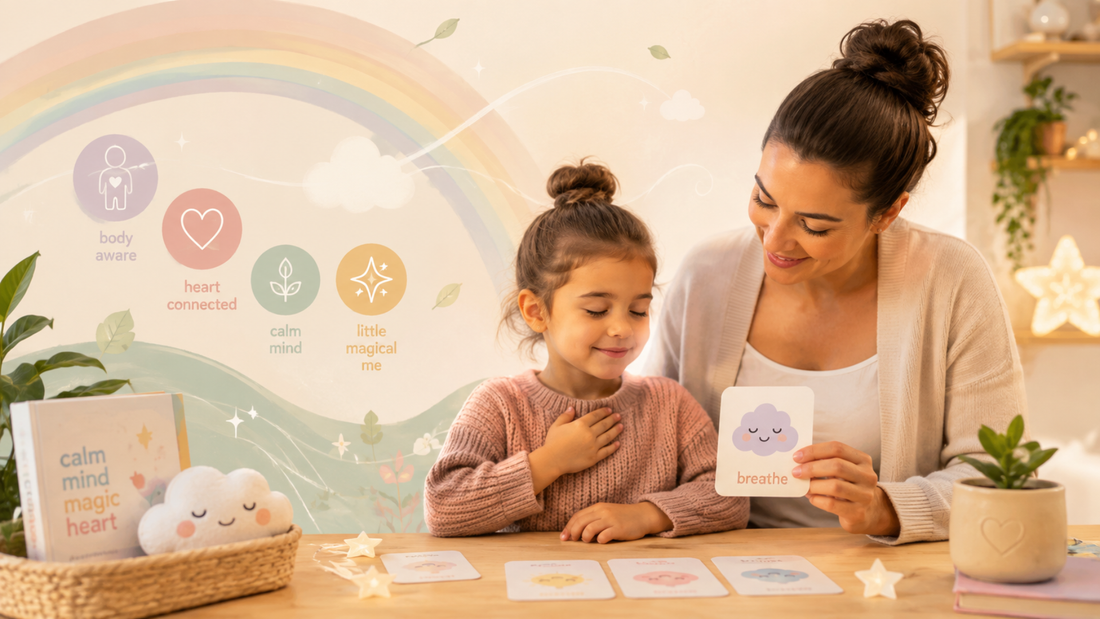 Child exploring gentle emotional regulation activities for big feelings