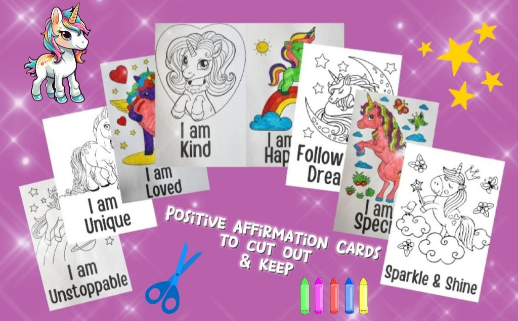 Unicorn Positive Affirmations Colouring Book