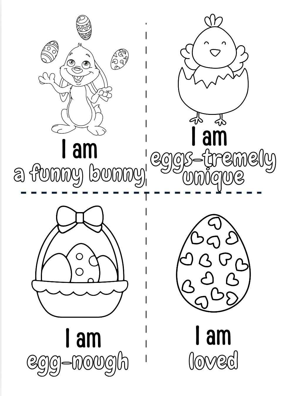 Easter Positive Affirmations Colouring Book
