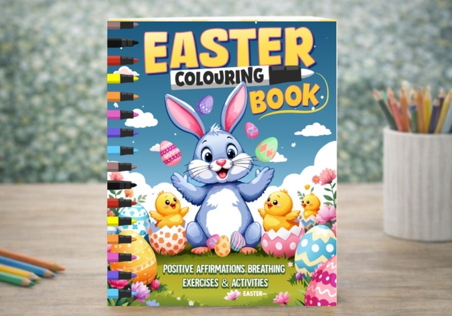 Easter Positive Affirmations Colouring Book