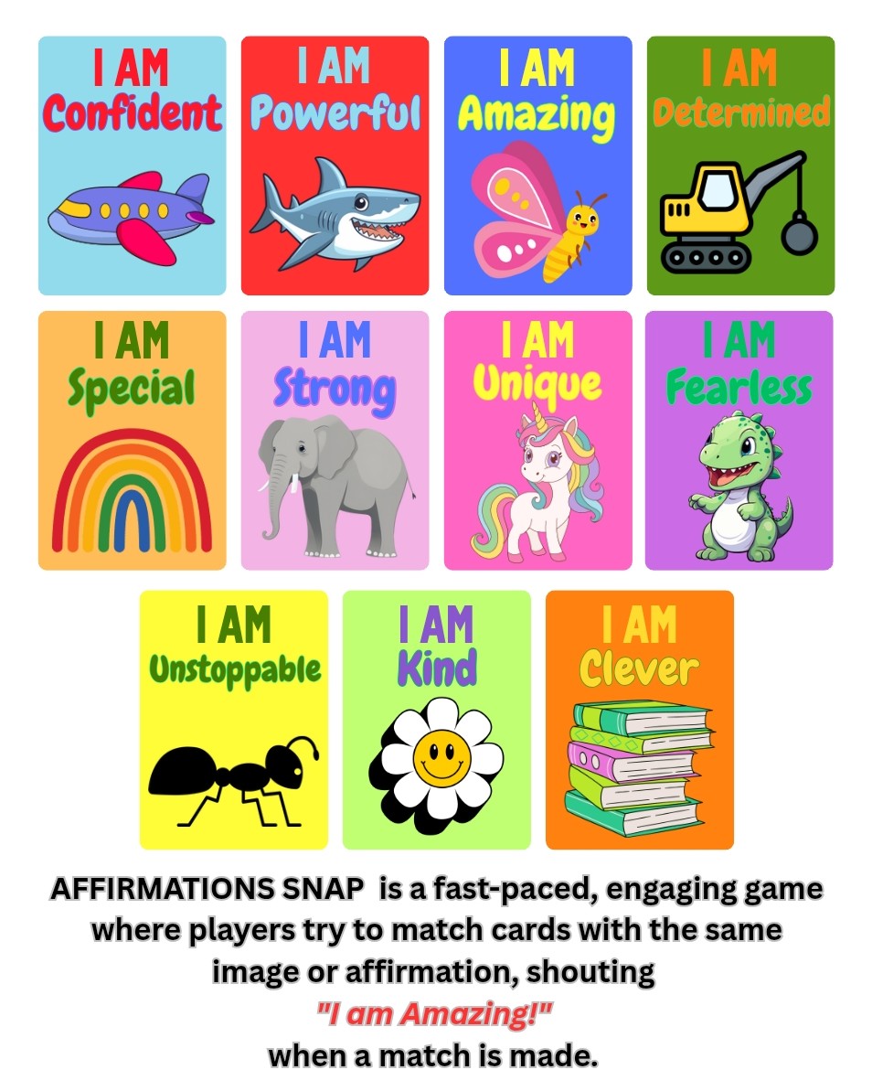 Positive Affirmations SNAP & Pairs Card Game