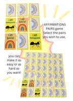 Positive Affirmations SNAP & Pairs Card Game