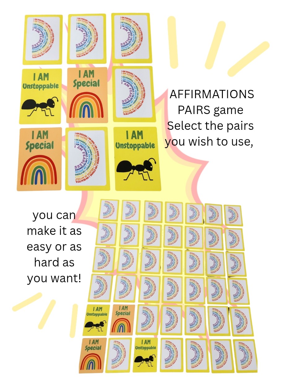 Positive Affirmations SNAP & Pairs Card Game