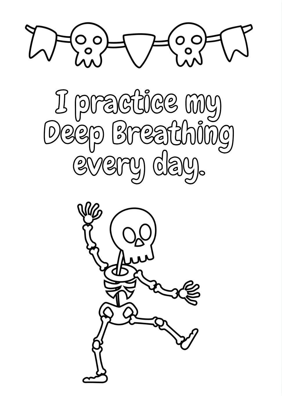 Halloween Positive Affirmations Colouring Book