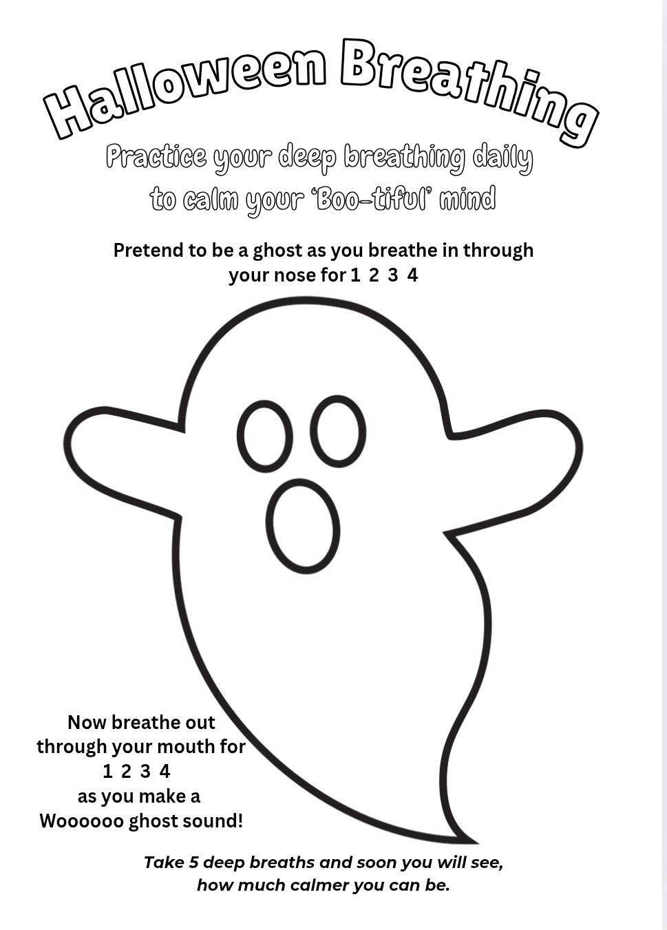 Halloween Positive Affirmations Colouring Book