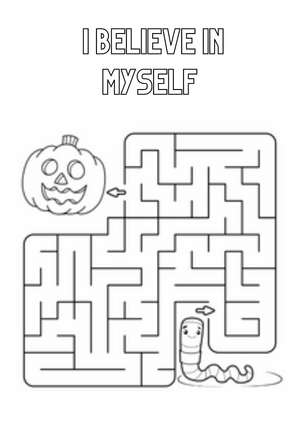 Halloween Positive Affirmations Colouring Book