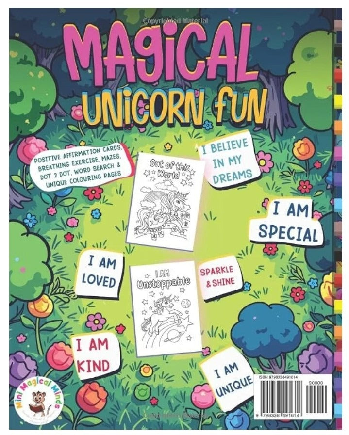 Unicorn Positive Affirmations Colouring Book