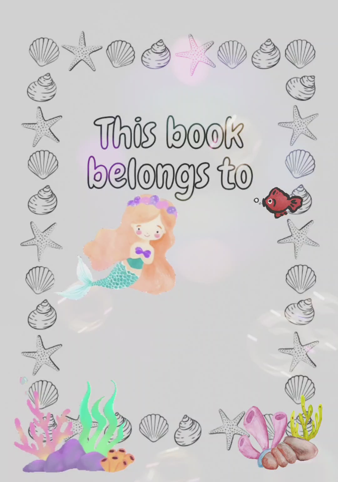 Video showing pages from inside childres journal I am Mermazing