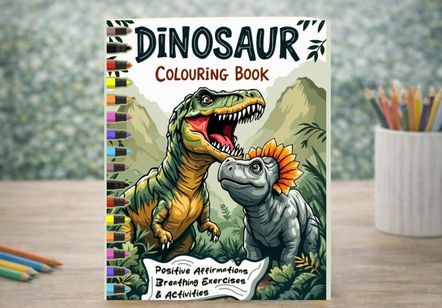 Dinosaur Positive Affirmations Colouring Book
