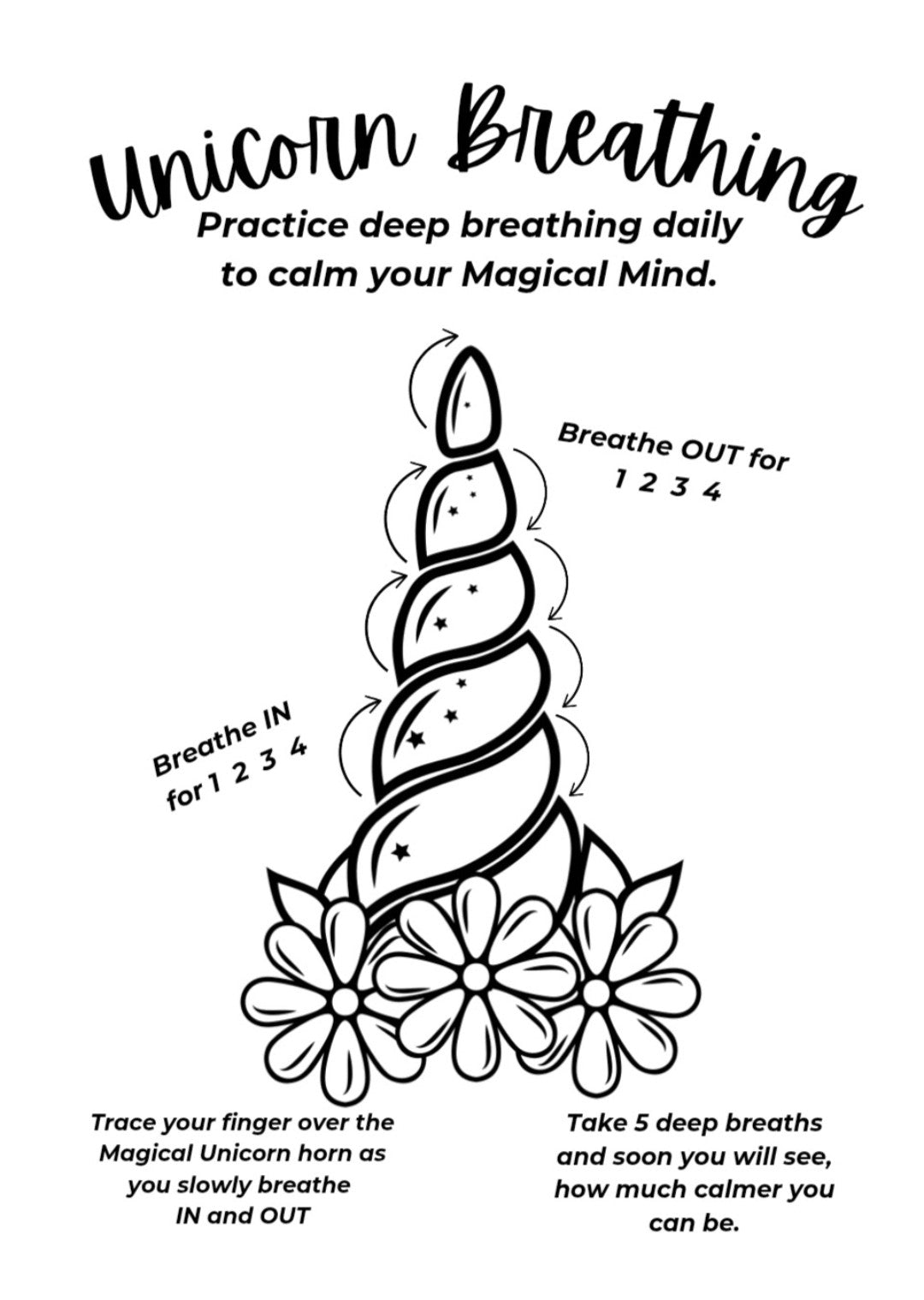 Unicorn Positive Affirmations Colouring Book