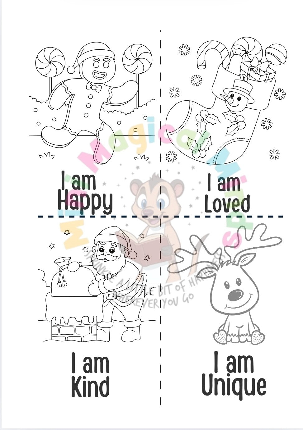 Christmas Positive Affirmations Colouring Book