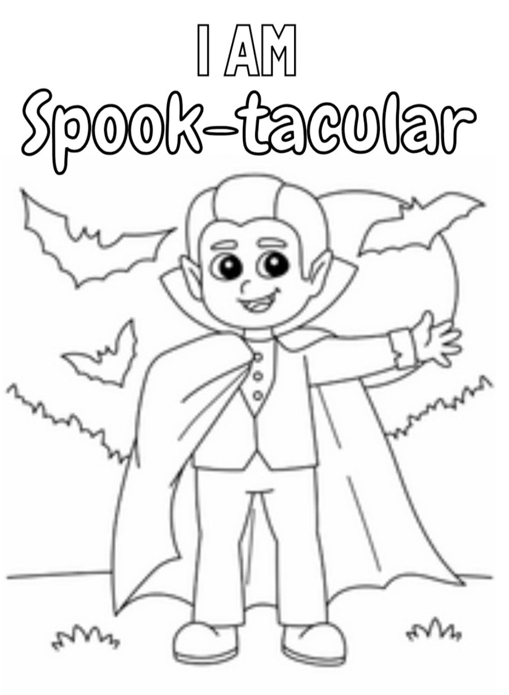 Halloween Positive Affirmations Colouring Book
