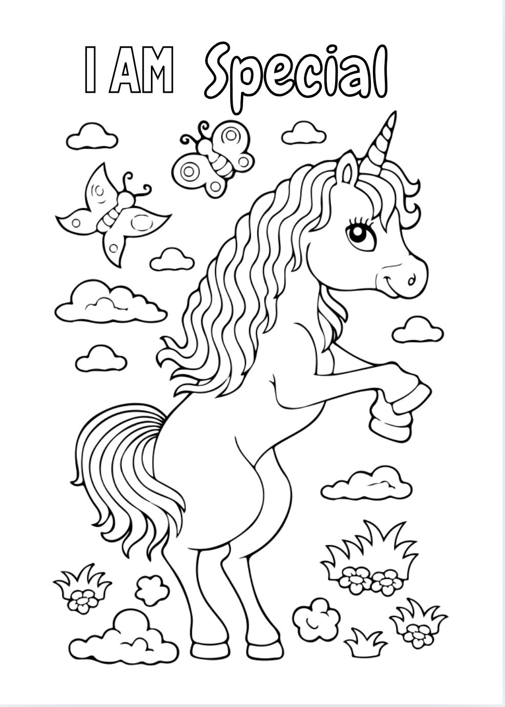 Unicorn Positive Affirmations Colouring Book