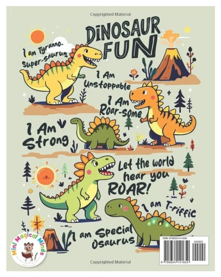 Dinosaur Positive Affirmations Colouring Book