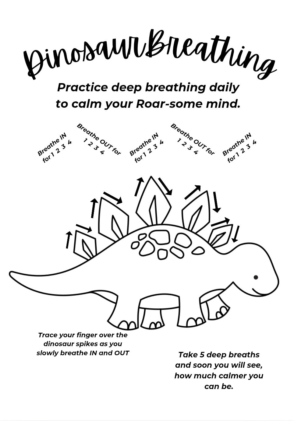 Dinosaur Positive Affirmations Colouring Book