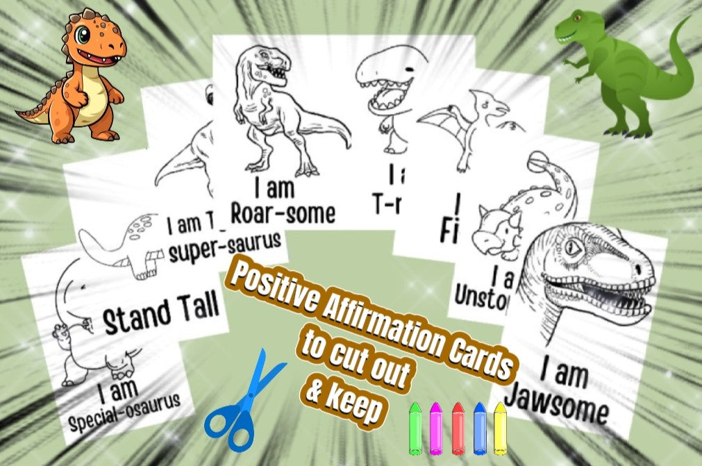 Dinosaur Positive Affirmations Colouring Book