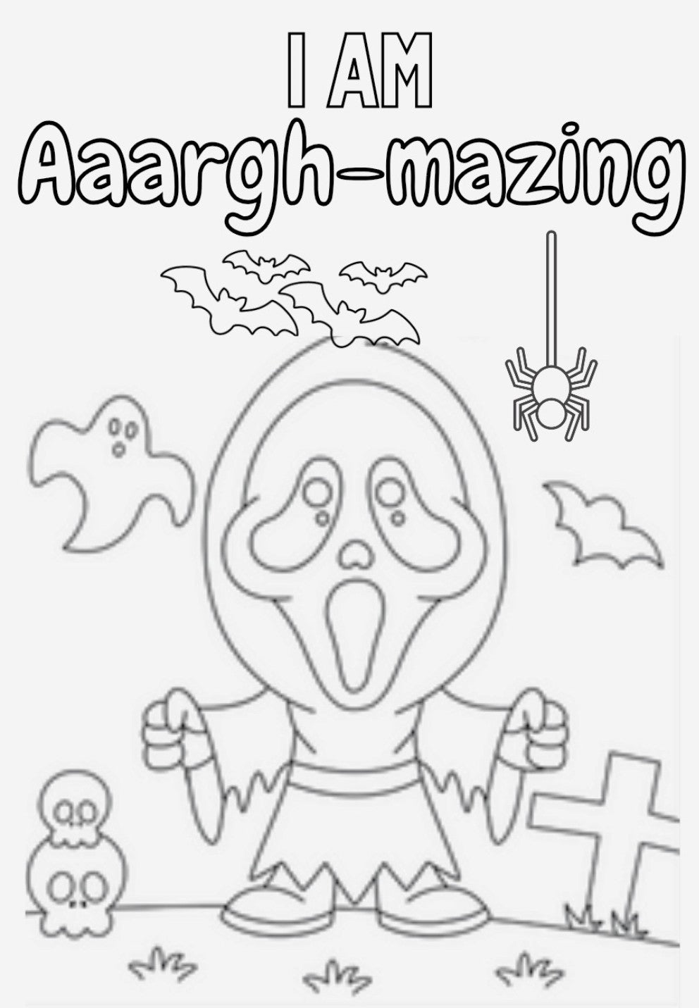 Halloween Positive Affirmations Colouring Book