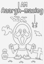 Halloween Positive Affirmations Colouring Book