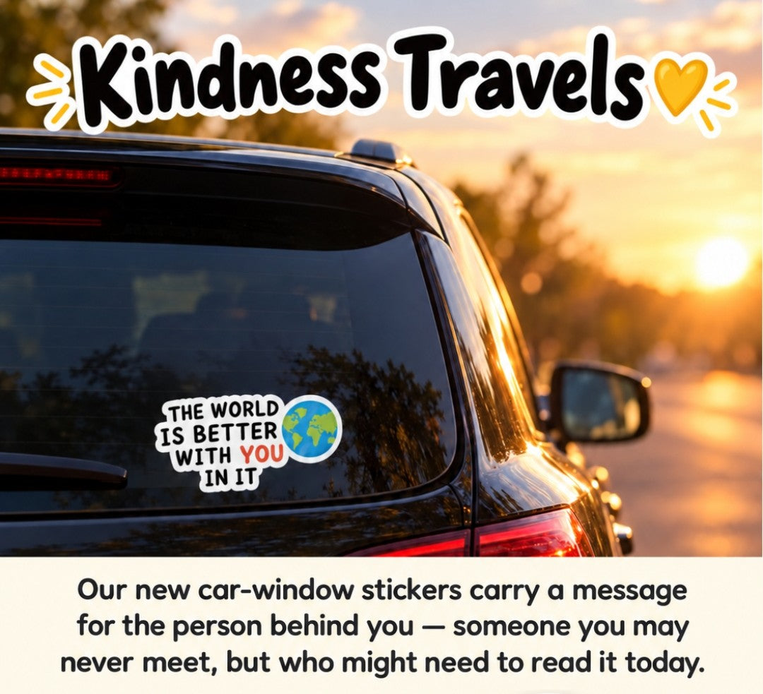 Kindness Travels Car Stickers
